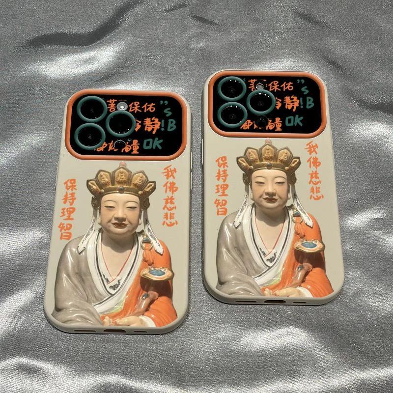 菩萨雕像iPhone苹果14/13promax手机壳大视窗华为oppo小米vivo套