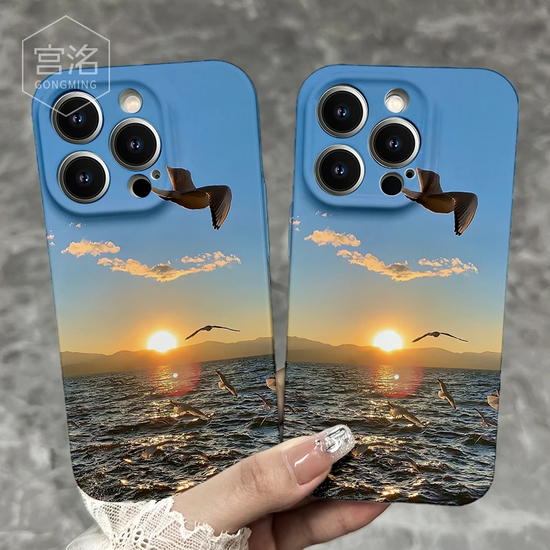 落日海燕iPhone14promax苹果13华为12菲林手机壳oppo小米vivo