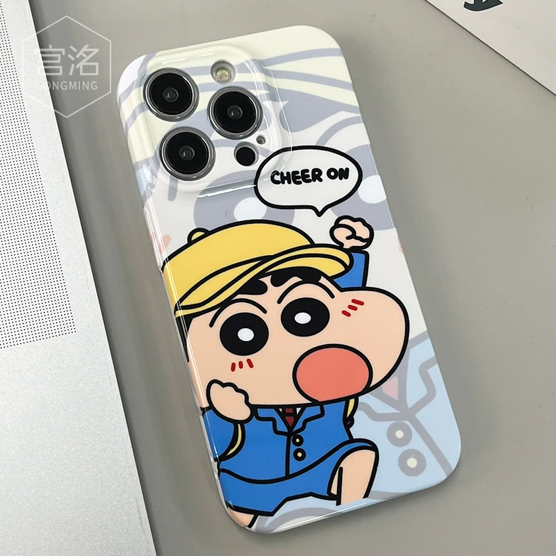 加油黄帽小新iPhone14promax苹果13/12/11菲林手机壳华为oppo可爱
