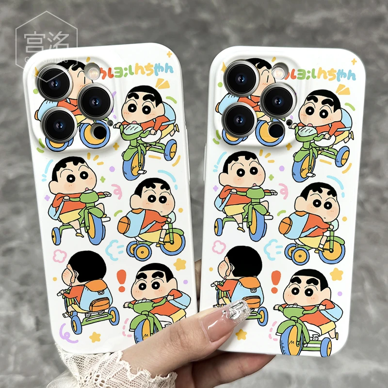 骑车小新iPhone14promax苹果13菲林手机壳华为oppo小米vivo荣耀套