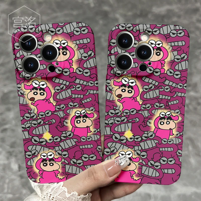 四个恐龙小新iPhone苹果14/13promax手机壳菲林华为oppo小米vivo