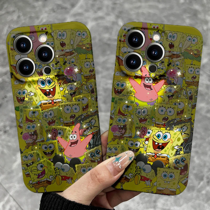 闪亮绵宝派大星iPhone14promax苹果13华为12菲林手机壳oppo小米套