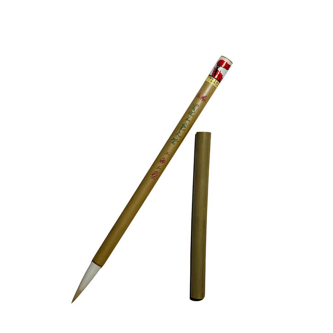 70末火炬牌及品宿纯羊毫大楷高质量毛笔，日本回流，3.2*0.75CM。