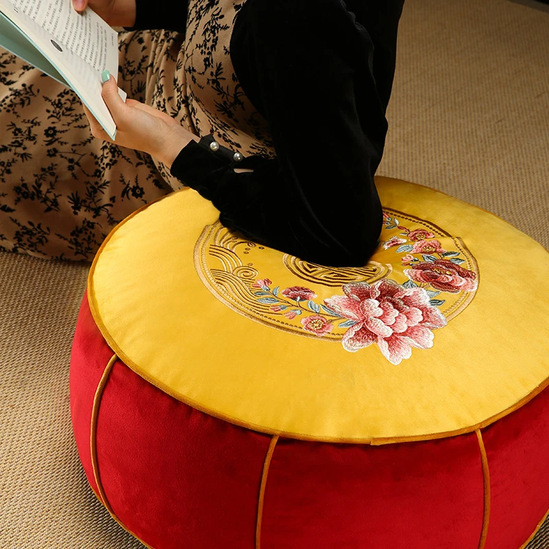 客厅沙发坐墩中式懒人沙发脚踏家用榻榻米飘窗垫蒲团垫子地毯坐垫