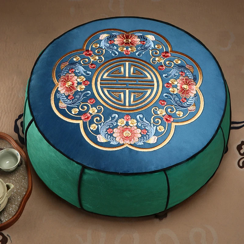 圆形坐墩中式客厅榻榻米地上看书布墩家用可拆洗蒲团懒人沙发脚踏