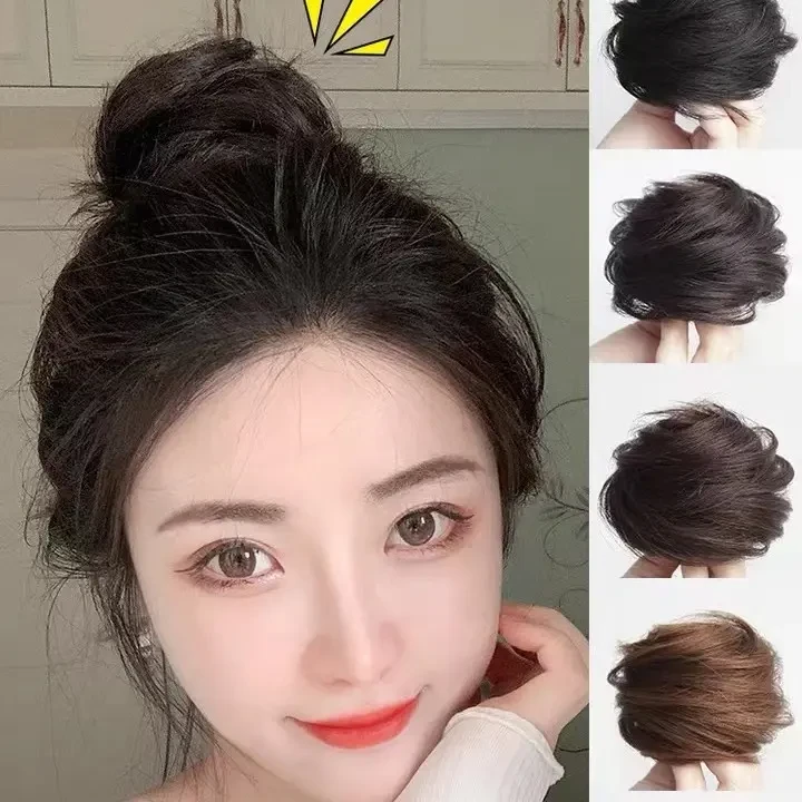 假发女士直发圈头花饰品皮筋松紧圈丸子头蓬松发圈盘发增发隐形