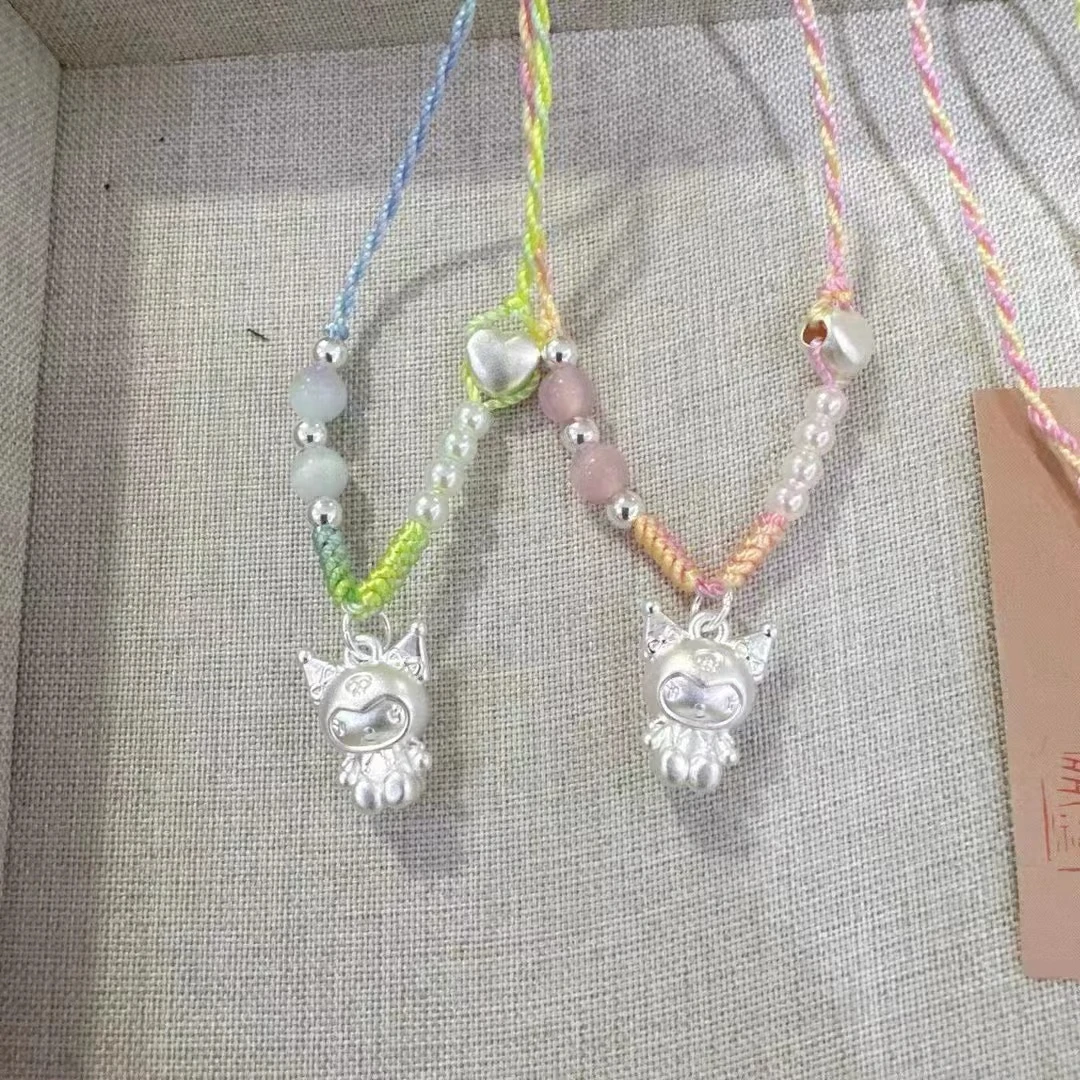 吊坠足银 足银999库洛米项链 儿童吊坠