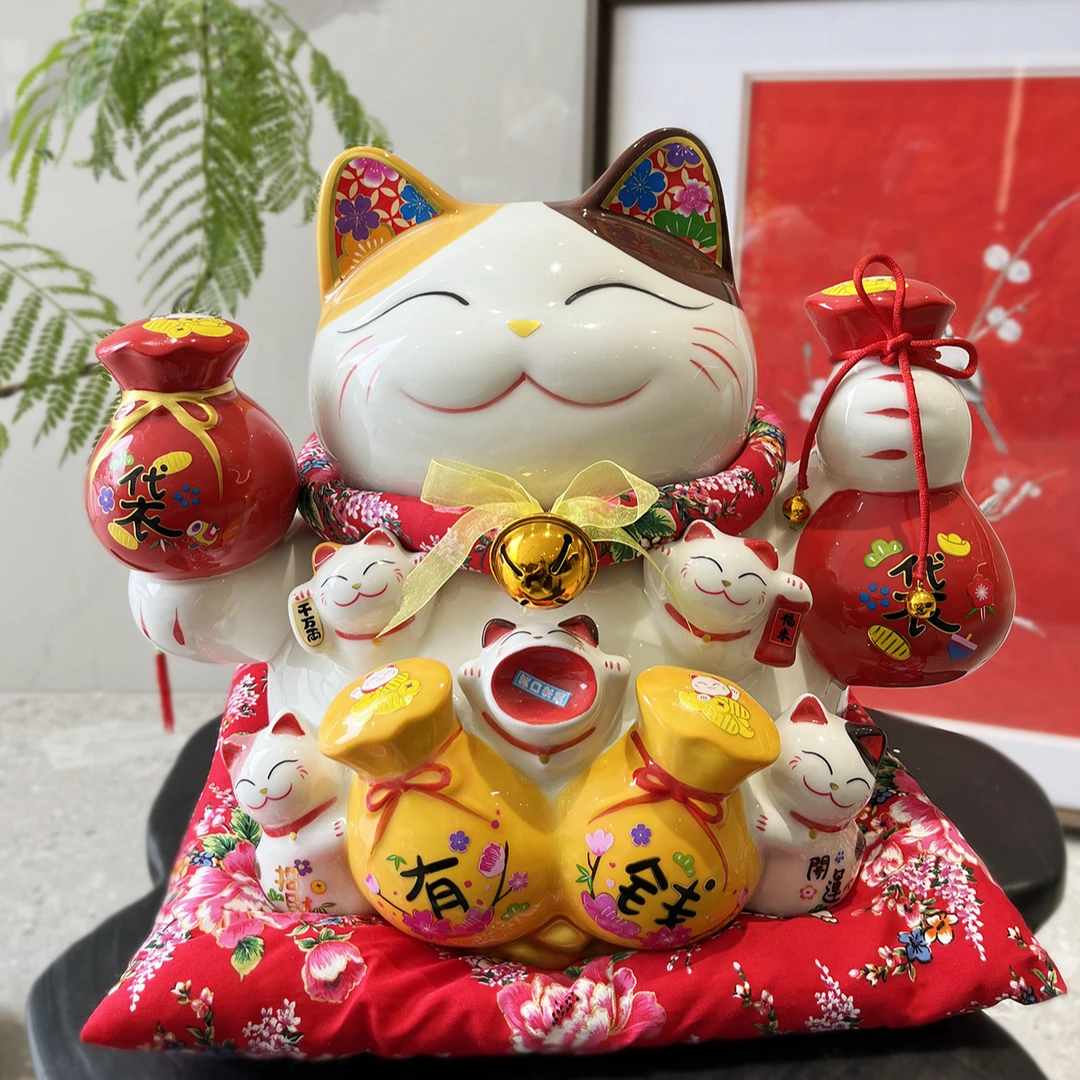 招财猫发财猫陶瓷家居乔迁开业礼品