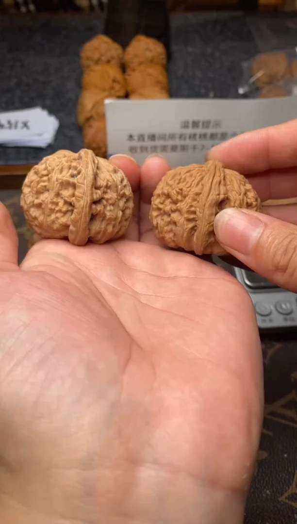 【闪购商品】文玩核桃把件X154号41尺白狮子