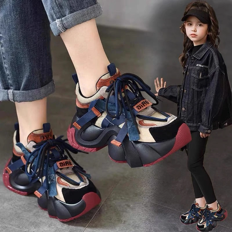 女童运动鞋2025春秋新款鞋子儿童老爹鞋中大童小女孩百搭休闲鞋子