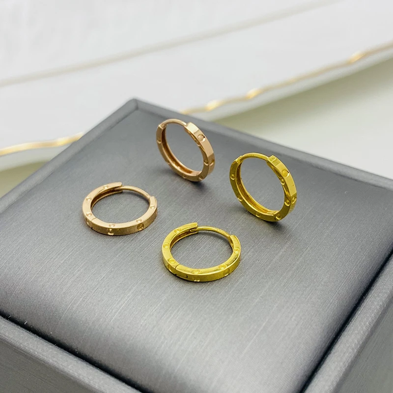 【言真严选】18k金卡卡耳包经典百搭耳饰圈圈耳扣养耳神器12mm