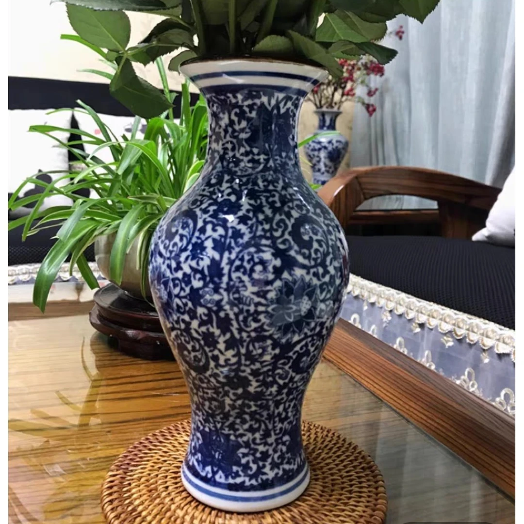 包邮景德镇陶瓷器青花瓷迷你小花插花瓶家居装饰品博古架摆件