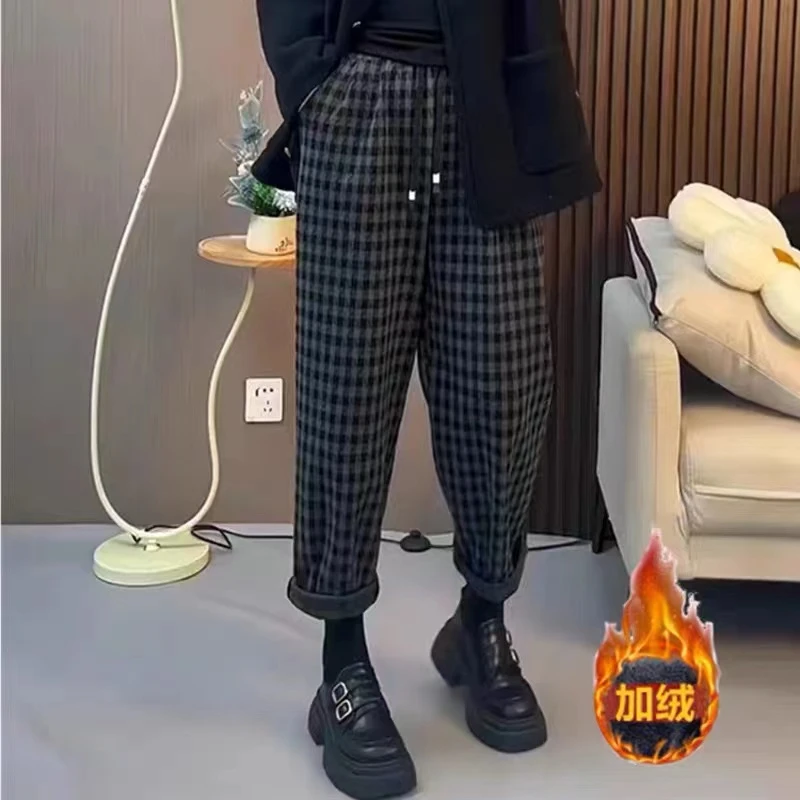 女士高腰垂感显瘦新款微喇长裤 25991 -J