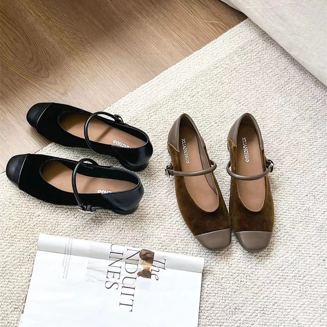 2024新款法式晚晚风单鞋浅口小香风玛丽珍鞋百搭8851