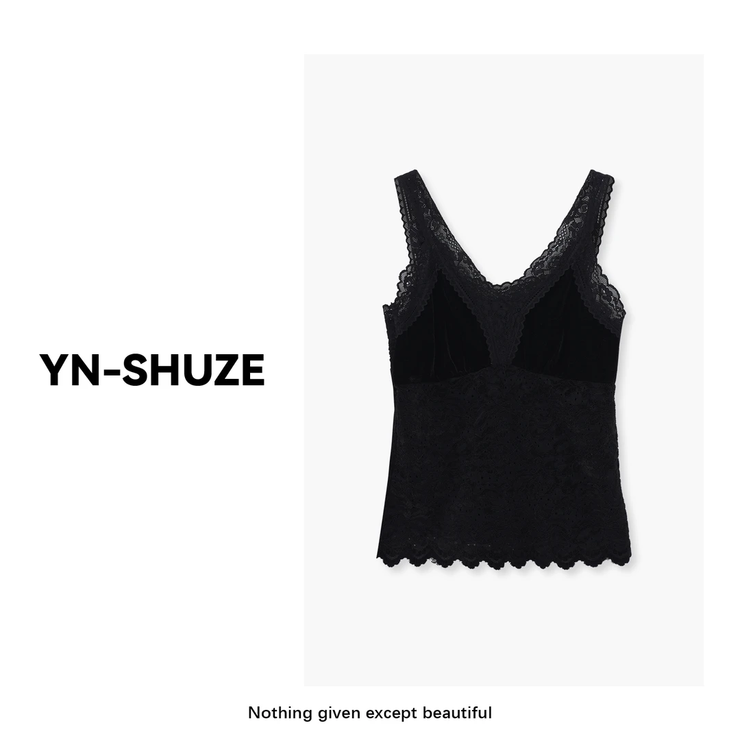 YN-SHUZE高级感蕾丝拼接背心SZ-YNB-88781