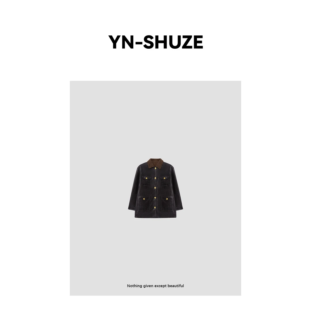 YN-SHUZE【夜的终章】秋冬设计感立领长款外套SZ-YNB-4F367