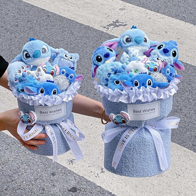 创意成品史迪仔玩偶公仔花束生日男生送女友史迪奇毕业七夕礼物