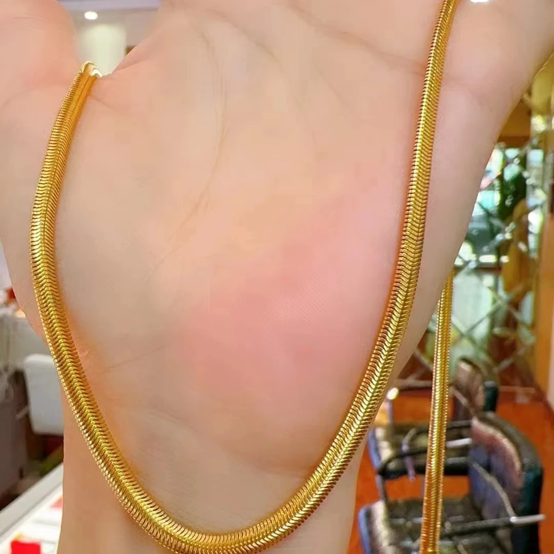 铜合金项链 粗蛇骨项链百搭