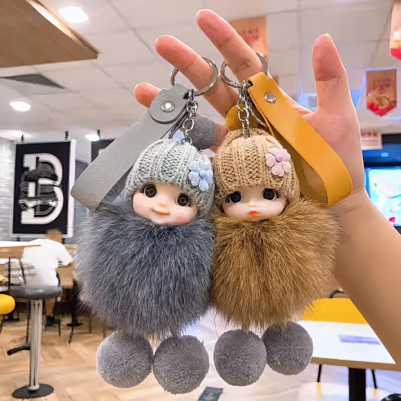 【直播拆】软萌毛绒可爱娃娃钥匙扣汽车钥匙扣包包挂件