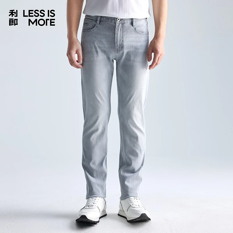 【挺括有型】利郎LESSISMORE春季休闲裤简约修身牛仔裤长裤男款
