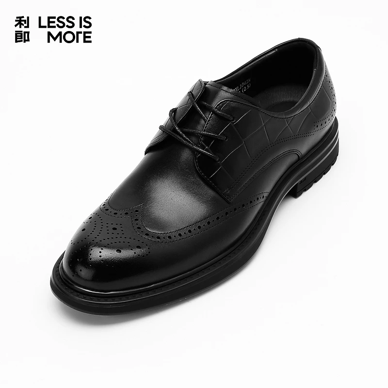 [商场同款]利郎LESSISMORE休闲舒适皮鞋冬季百搭简约商务圆头鞋男
