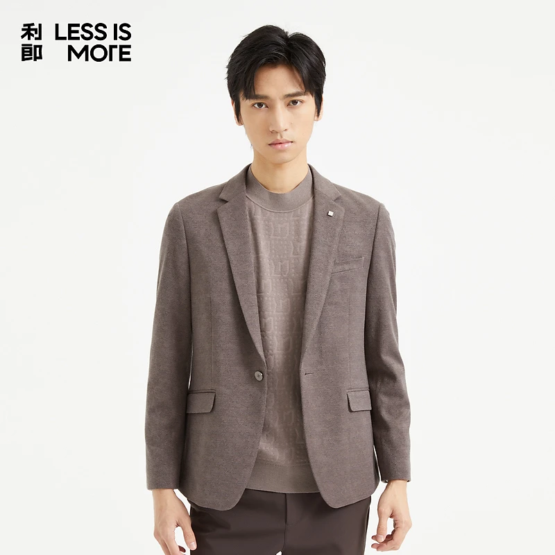 利郎 [复古时尚] 秋季经典时尚单西挺括有型舒适商务通勤男士外套