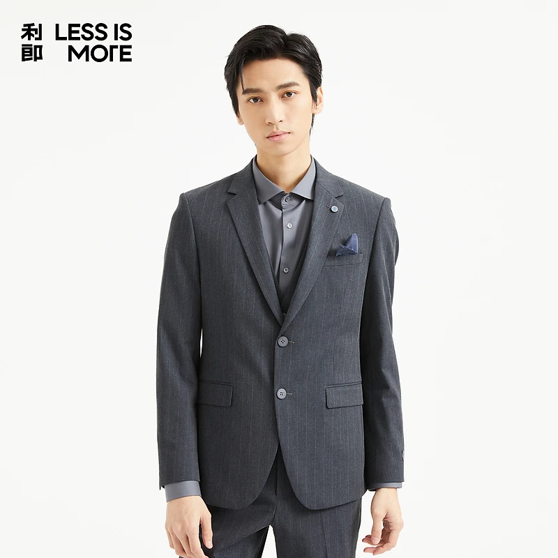利郎[经典平驳头]青年简约商务休闲西服简约时尚两粒扣男士套装