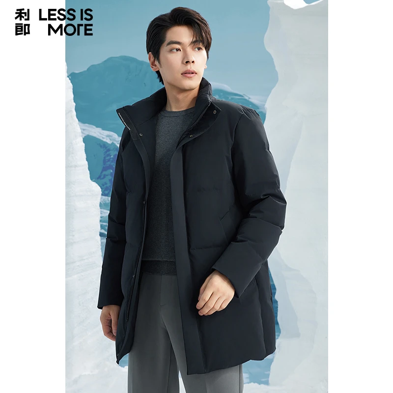 利郎【羽绒长款风衣】冬季抗皱弹舒适百搭潮流防风厚款羽绒服男外套
