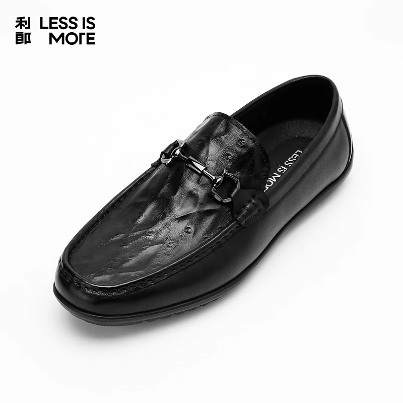[商场同款]利郎LESSISMORE休闲舒适皮鞋冬季百搭简约商务圆头鞋男