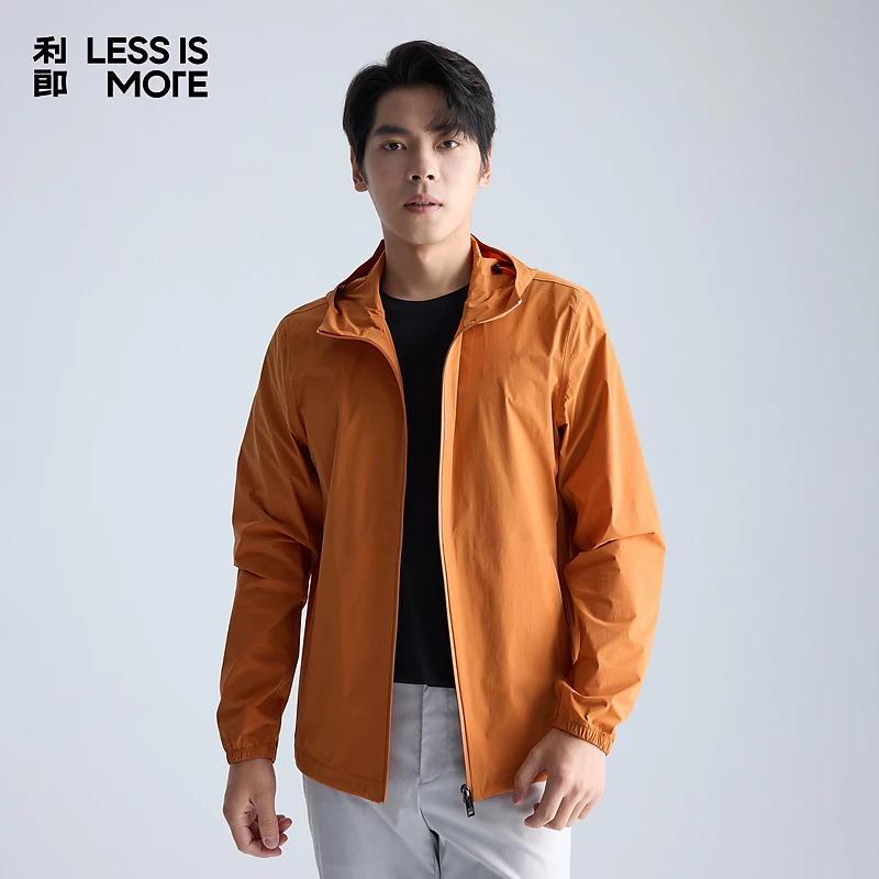 利郎【鲜艳明亮】夏季户外休闲服男士青年连帽款空调服舒适日常通勤