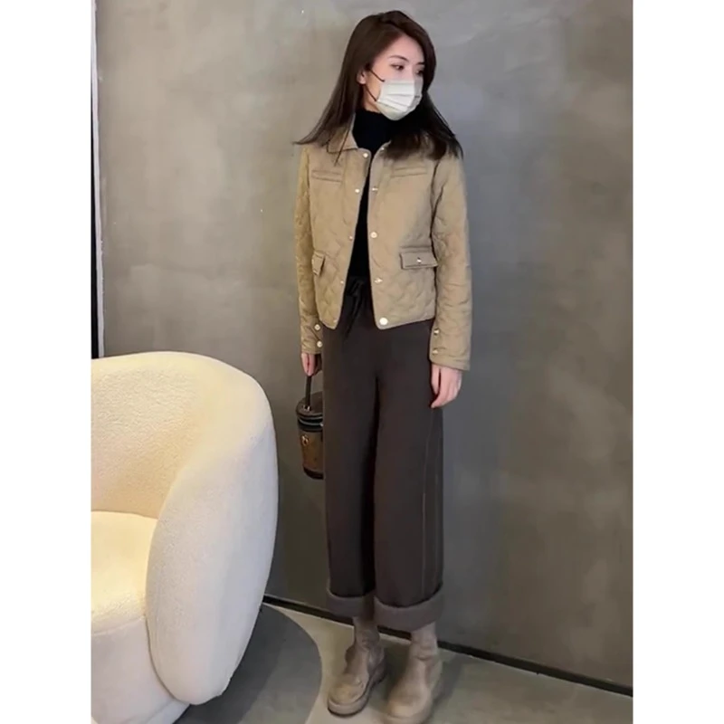 QDA5237秋季2024新款小香风棉袄爆款小个子短款薄棉服棉衣外套女