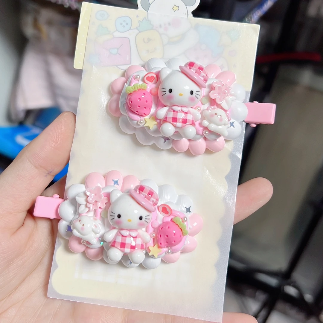 【款式自选】diy奶油胶儿童卡通可爱学生ins发饰