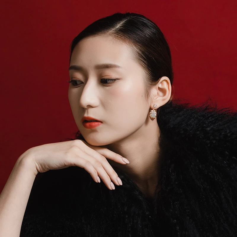 新疆天然和田玉和田玉籽料耳环耳饰籽玉饰品高端可定制