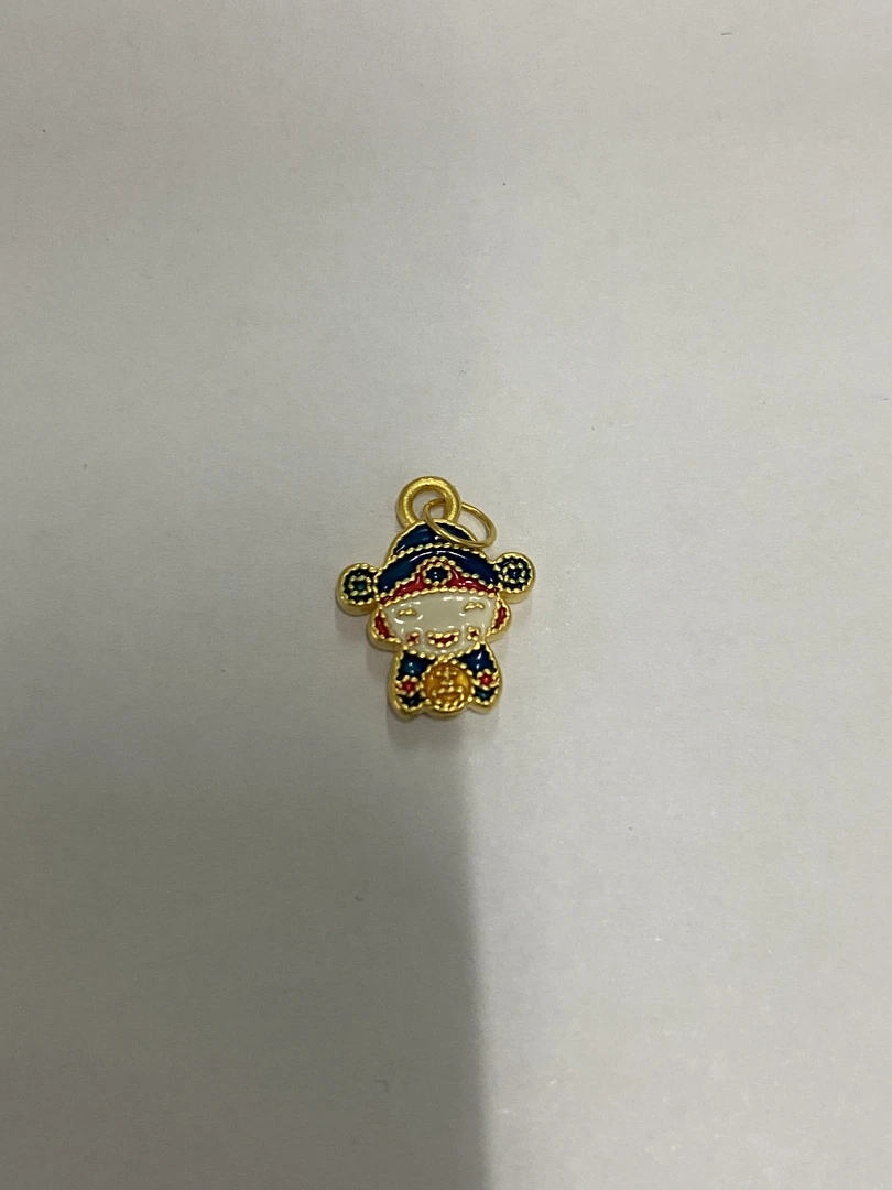 【金喜圆】足金 财-神双面转运珠0.43