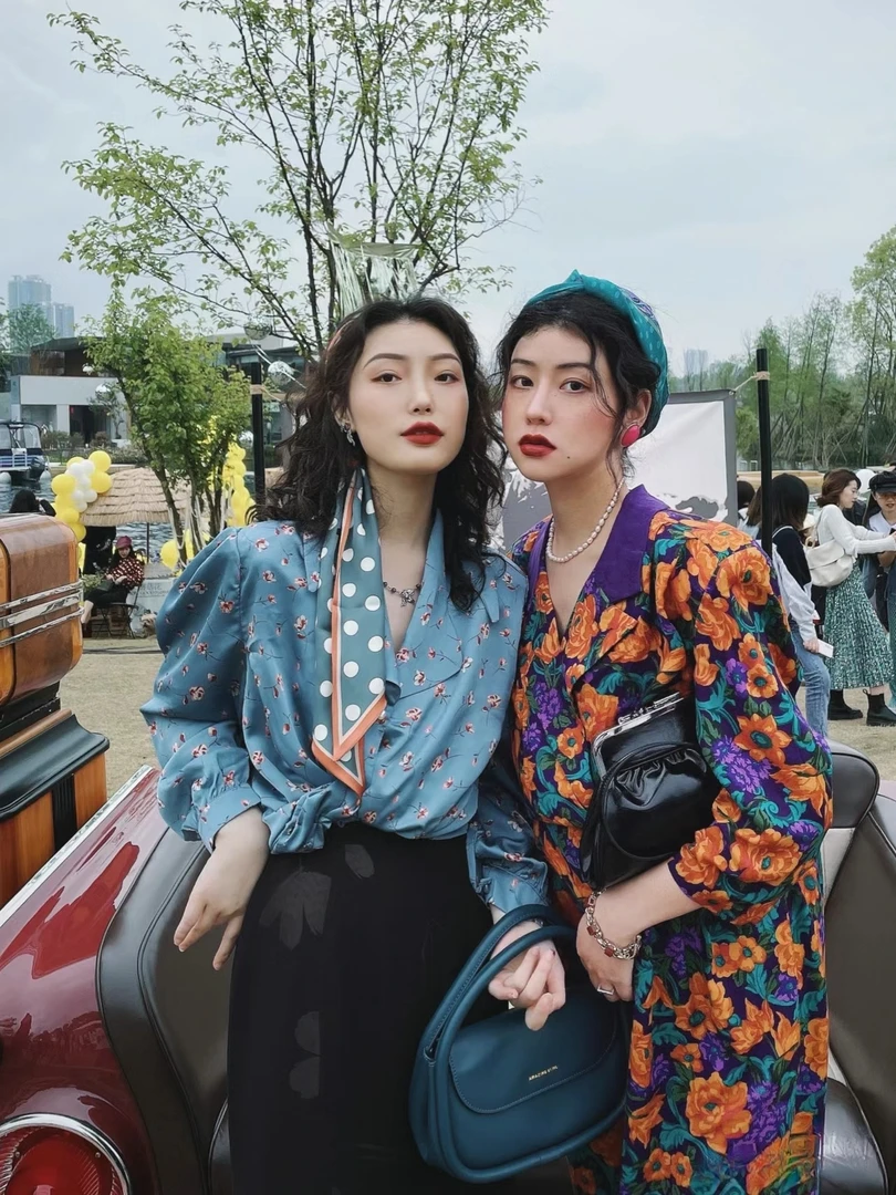 TONG.DREAM女装复古港风D家连衣裙气质