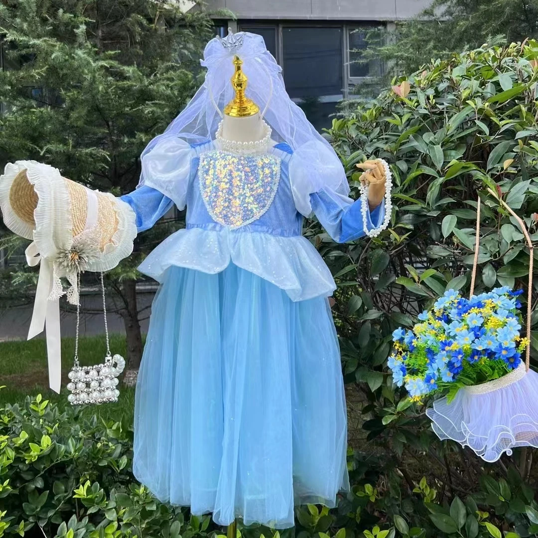 女孩洋气女童公主裙小女孩长袖