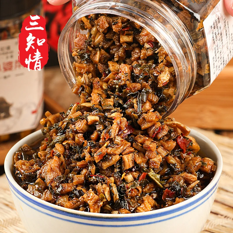 三知情 农家外婆菜280克/瓶爽口下饭菜开盖即食微辣多种蔬菜