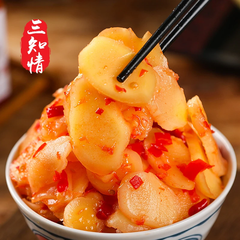 SANZHIQING/三知情酸辣姜片280g细嫩仔姜爽口开胃下饭地道湖南味