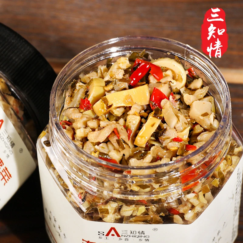 三知情 酸菜小竹笋280克/瓶 湖南风味微辣 爽口下饭开盖即食