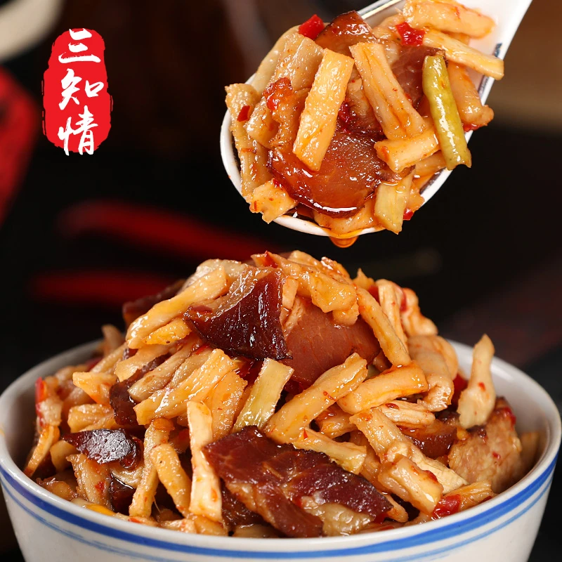 三知情 湘味萝卜腊肉228克/瓶 萝卜脆腊肉有嚼劲下饭