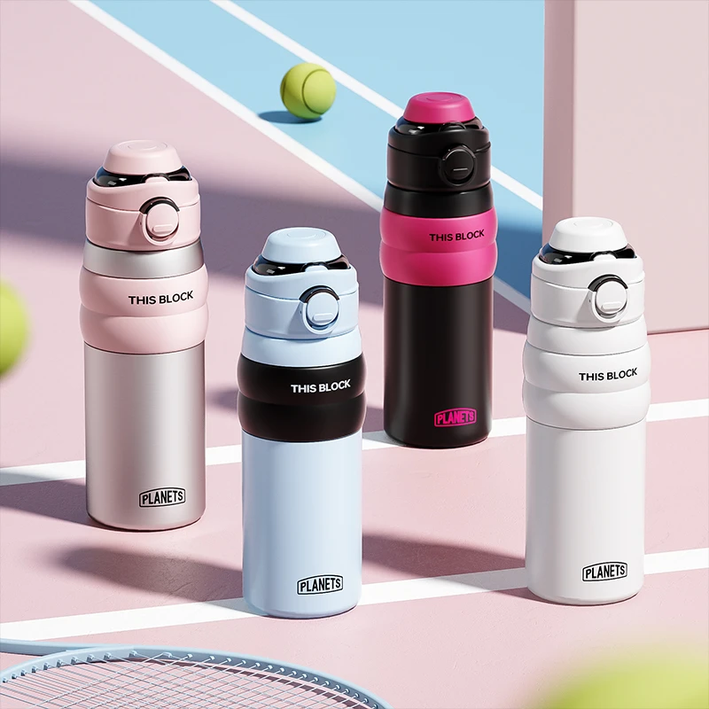 双饮316不锈钢保温杯家用运动外出便携学生女生吸管两用创意水杯