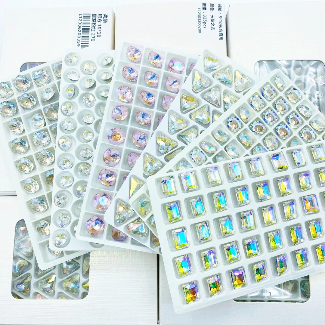 K9美甲饰品异形钻尖底高品质爆闪美甲钻饰美甲钻饰批发直播