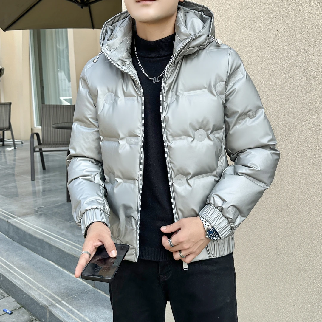 男士短款羽绒服活帽可拆卸加厚保暖冬季新款修身免洗羽绒服8302