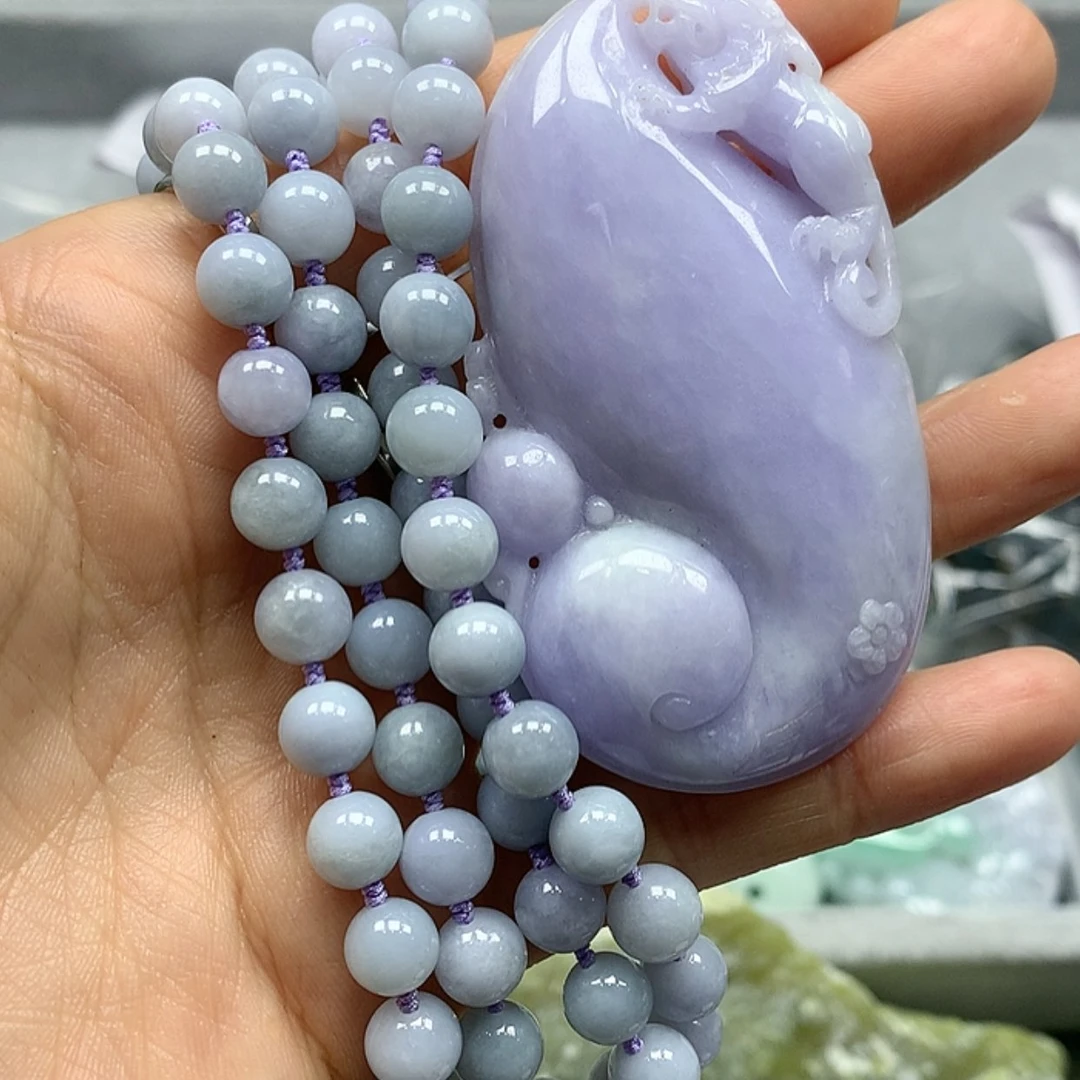 【闪购商品】翡翠吊坠未镶嵌两**茶