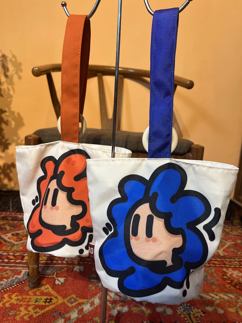 布艺手提水桶饭盒便当包