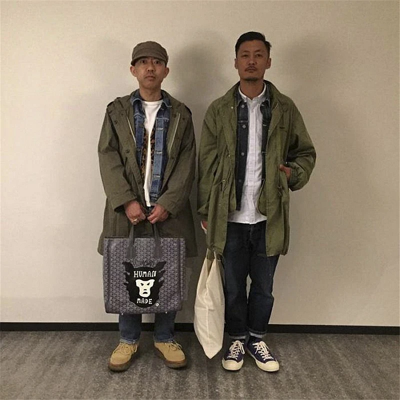 高端牛货！美式复古M51战壕派克鱼尾风衣中长款大衣可拆卸帽