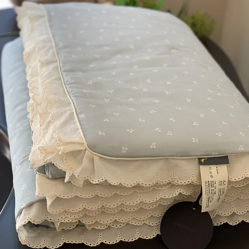 A类韩国大鹅小碎花双层纱空调被夏天纯棉双人夏凉被可机洗夏被子