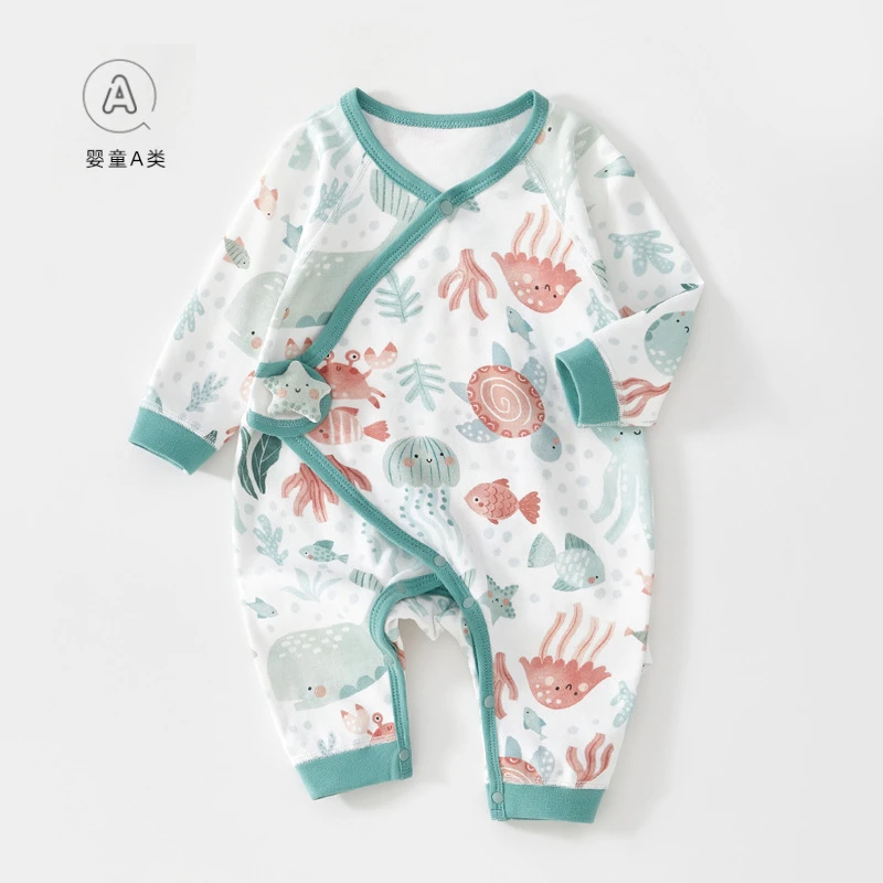 新生婴儿衣服连体春装夏新款四季0-3月6初生幼宝宝蝴蝶衣纯棉春秋