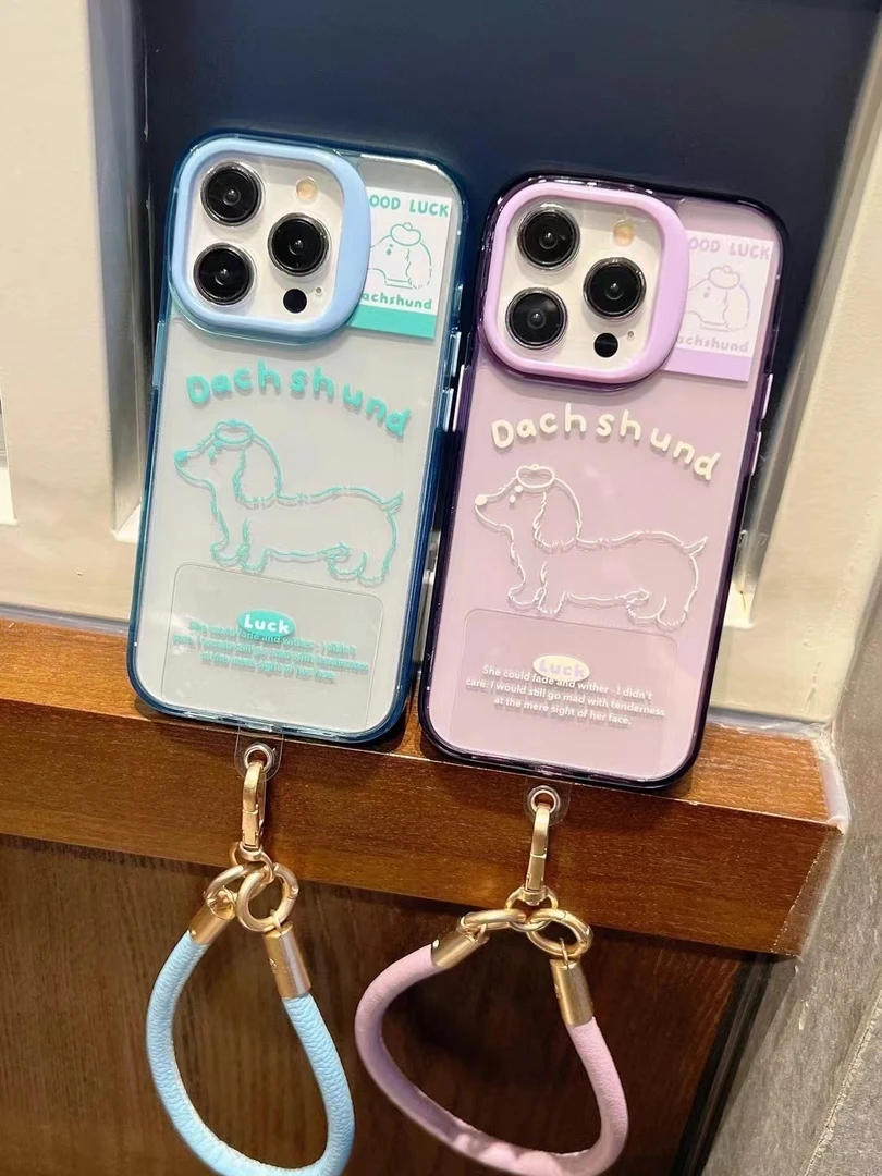 超薄拼色适用苹果15ProMax磁吸手机壳清新挂件磨砂镜头加高