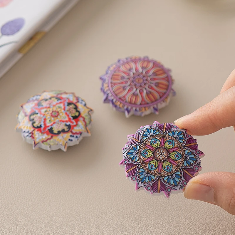 新款冰箱贴民族风波西米亚浮雕烫金工艺密胺磁贴装饰品曼陀罗风格